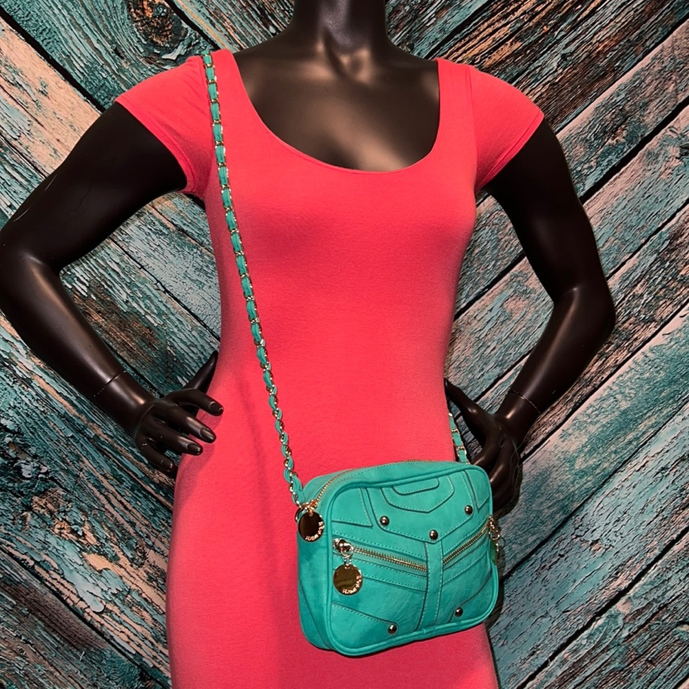 NWOT Rampage Faux Leather Green Crossbody Bag